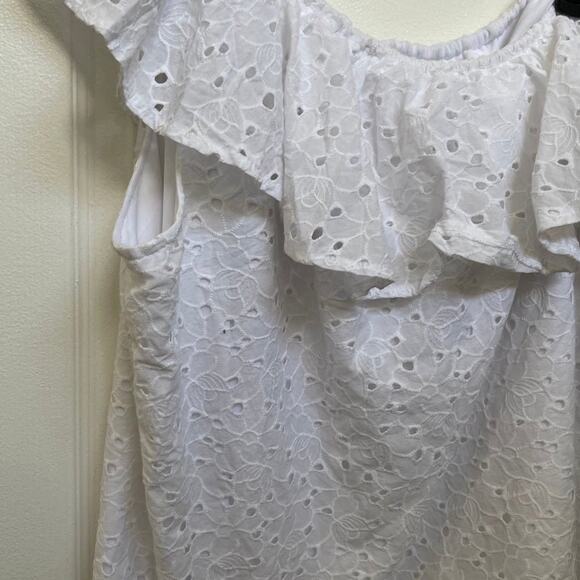 Lane Bryant white eyelet off shoulder top NWT 14/16 - Picture 8 of 9